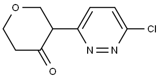 3-(6-chloropyridazin-3-yl)tetrahydro-4H-pyran-4-one 结构式