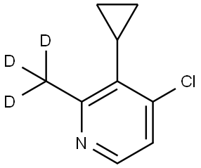 4-chloro-3-cyclopropyl-2-(methyl-d3)pyridine 结构式