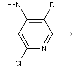 2-chloro-3-methylpyridin-5,6-d2-4-amine 结构式