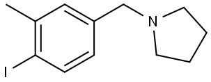 1-[(4-Iodo-3-methylphenyl)methyl]pyrrolidine 结构式