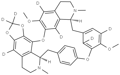 (15R,31S)-36,54-dimethoxy-16,32-dimethyl-15,16,17,18,31,32,33,34-octahydro-2,6-dioxa-1(4,5)-[1,3]dioxolo[4,5-g]isoquinolina-3(7,1)-isoquinolina-5(1,3),7(1,4)-dibenzenacyclooctaphane-12,12,19,35,38,52, 结构式