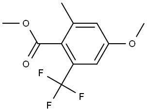 Methyl 4-methoxy-2-methyl-6-(trifluoromethyl)benzoate 结构式