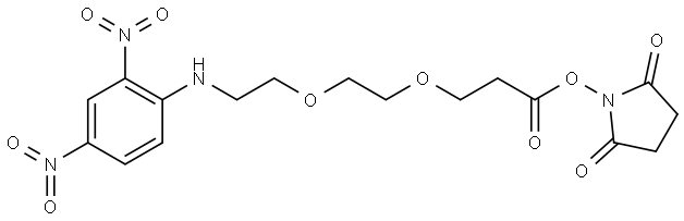 2,4-二硝基苯胺-二聚乙二醇-NHS酯 结构式