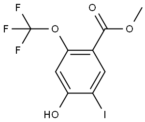 Methyl 4-hydroxy-5-iodo-2-(trifluoromethoxy)benzoate 结构式