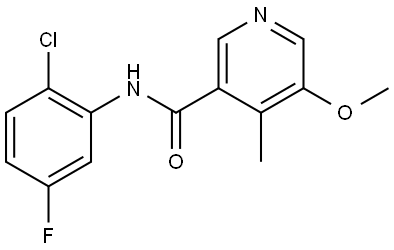 N-(2-Chloro-5-fluorophenyl)-5-methoxy-4-methyl-3-pyridinecarboxamide 结构式
