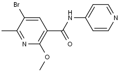 5-Bromo-2-methoxy-6-methyl-N-4-pyridinyl-3-pyridinecarboxamide 结构式