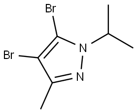 4,5-dibromo-1-isopropyl-3-methyl-1H-pyrazole 结构式