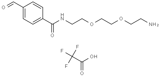 苯甲醛-酰胺-二聚乙二醇-氨基三氟乙酸盐 结构式