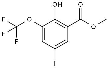 Methyl 2-hydroxy-5-iodo-3-(trifluoromethoxy)benzoate 结构式