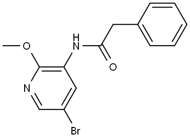 N-(5-Bromo-2-methoxy-3-pyridinyl)benzeneacetamide 结构式