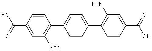 2,2''-二氨基-[1,1':4',1''-三联苯]-4,4''-二羧酸 结构式