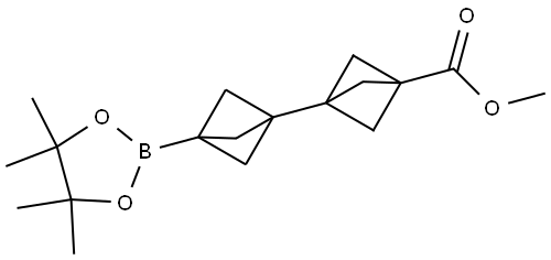 3'-(4,4,5,5-四甲基-1,3,2-二氧杂硼烷-2-基)-[1,1'-双(双环[1.1.1]戊烷)]-3-羧酸甲酯 结构式