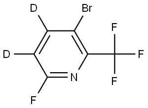 3-bromo-6-fluoro-2-(trifluoromethyl)pyridine-4,5-d2 结构式