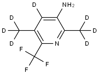 2,5-bis(methyl-d3)-6-(trifluoromethyl)pyridin-4-d-3-amine 结构式