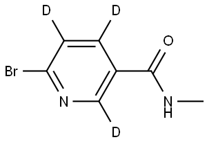 6-bromo-N-methylnicotinamide-2,4,5-d3 结构式