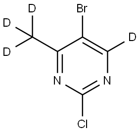 5-bromo-2-chloro-4-(methyl-d3)pyrimidine-6-d 结构式