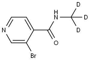 3-bromo-N-(methyl-d3)isonicotinamide 结构式