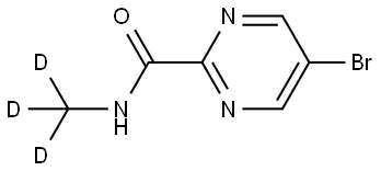 5-bromo-N-(methyl-d3)pyrimidine-2-carboxamide 结构式