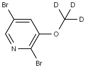 2,5-dibromo-3-(methoxy-d3)pyridine 结构式