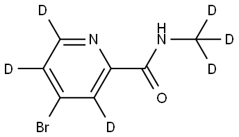 4-bromo-N-(methyl-d3)picolinamide-3,5,6-d3 结构式