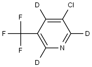 3-chloro-5-(trifluoromethyl)pyridine-2,4,6-d3 结构式