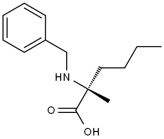 (R)-2-(苄基氨基)-2-甲基己酸 结构式