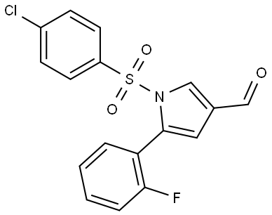 1-((4-氯苯基)磺酰基)-5-(2-氟苯基)-1H-吡咯-3-甲醛 结构式