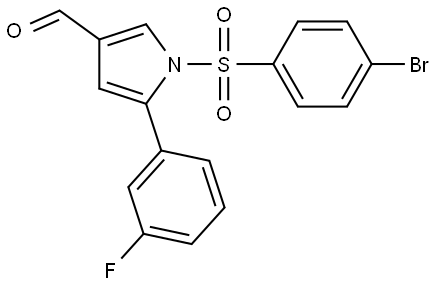 1-((4-溴苯基)磺酰基)-5-(3-氟苯基)-1H-吡咯-3-甲醛 结构式