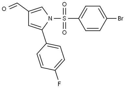 1-((4-溴苯基)磺酰基)-5-(4-氟苯基)-1H-吡咯-3-甲醛 结构式