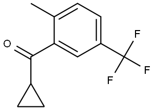 Cyclopropyl[2-methyl-5-(trifluoromethyl)phenyl]methanone 结构式