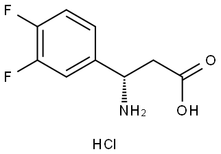 (S)-3-氨基-3-(3,4-二氟苯基)丙酸盐酸盐 结构式