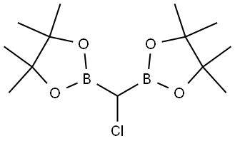 2,2'-(氯亚甲基)双(4,4,5,5-四甲基-1,3,2-二氧硼杂环戊烷) 结构式