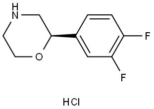 (R)-2-(3,4-difluorophenyl)morpholine hydrochloride 结构式