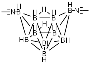 十硼十二氢二乙腈络合物 结构式