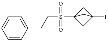 1-Iodo-3-[(2-phenylethyl)sulfonyl]bicyclo[1.1.1]pentane 结构式