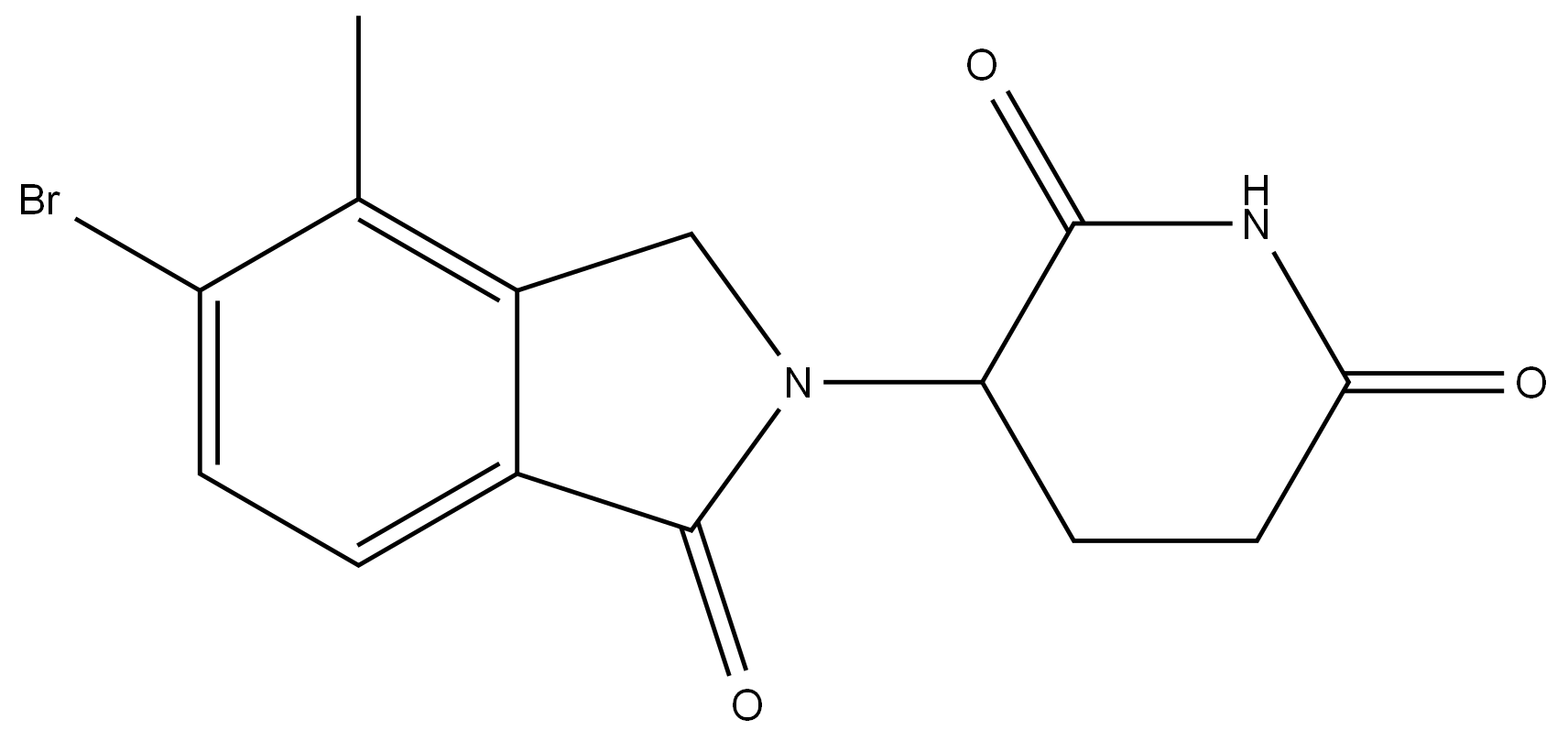3-(5-bromo-4-methyl-1-oxoisoindolin-2-yl)piperidine-2,6-dione 结构式