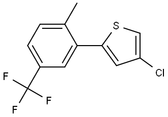 4-Chloro-2-[2-methyl-5-(trifluoromethyl)phenyl]thiophene 结构式