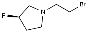 (R)-1-(2-溴乙基)-3-氟吡咯烷 结构式