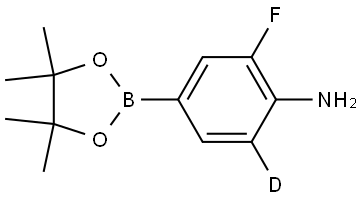 2-氟-4-(4,4,5,5-四甲基-1,3,2-二氧杂硼烷-2-基)苯并-6-胺 结构式