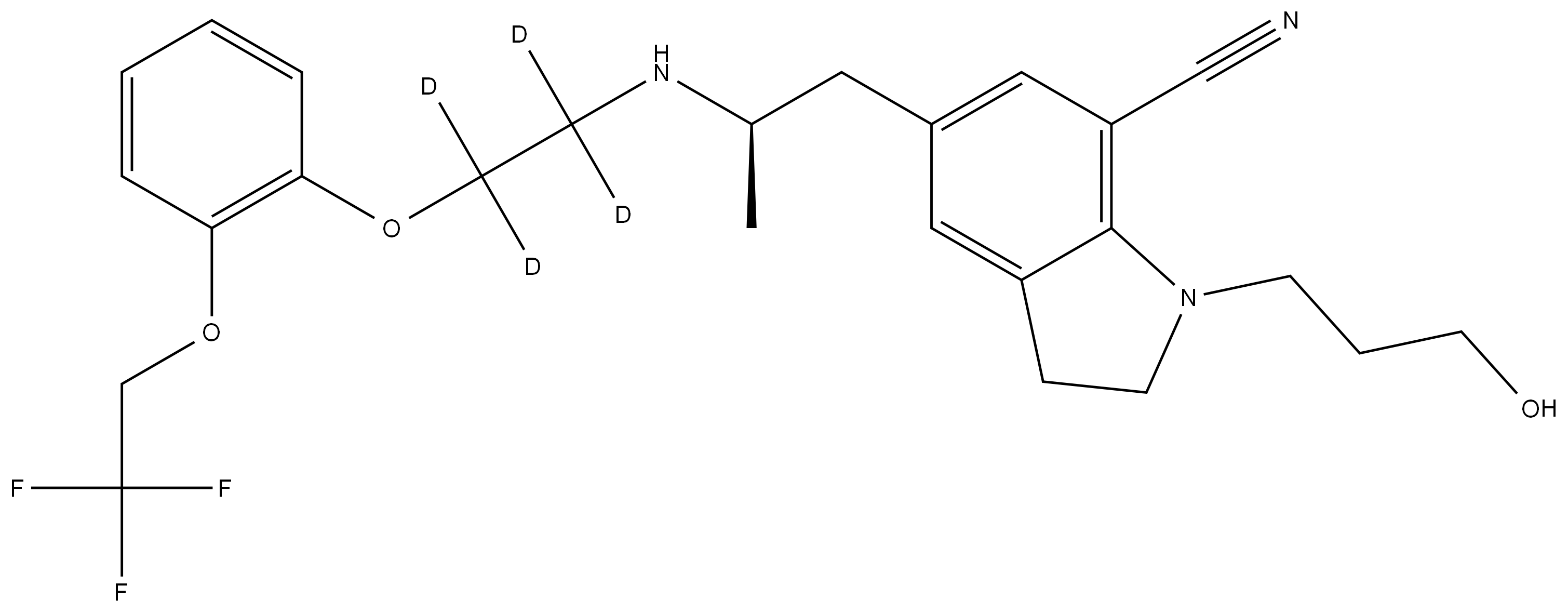 Silodosin Nitrile-d4 Impurity 结构式