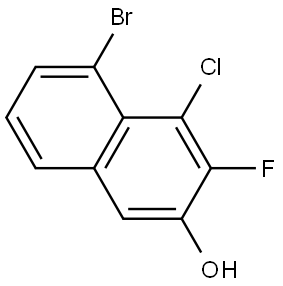 5-溴-4-氯-3-氟萘-2-醇 结构式