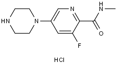 3-fluoro-N-methyl-5-(piperazin-1-yl)picolinamide hydrochloride 结构式