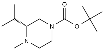 tert-butyl (S)-3-isopropyl-4-methylpiperazine-1-carboxylate 结构式