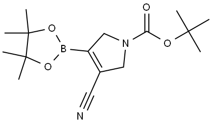 3-氰基-4-(4,4,5,5-四甲基-1,3,2-二氧硼杂环戊烷-2-基)-2,5-二氢1H吡咯-1-羧酸叔丁酯 结构式