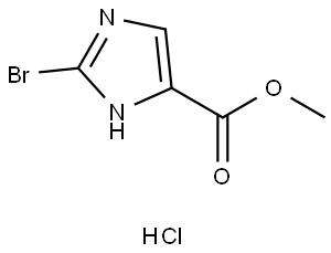 2-溴-1H-咪唑-5-羧酸甲酯盐酸盐 结构式