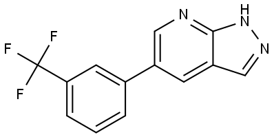 5-[3-(Trifluoromethyl)phenyl]-1H-pyrazolo[3,4-b]pyridine 结构式