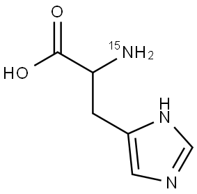 DL-Histidine-a-15N 结构式