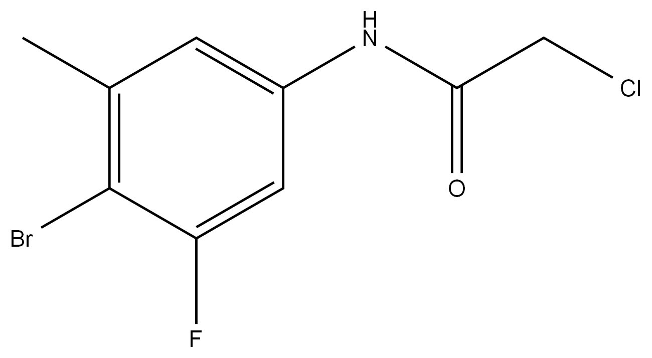 N-(4-Bromo-3-fluoro-5-methylphenyl)-2-chloroacetamide 结构式