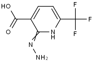 2-肼基-6-三氟 甲基-烟酸 结构式