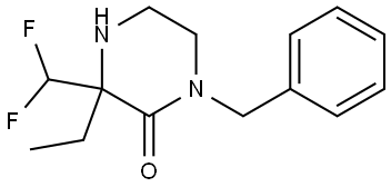 1-苄基-3-(二氟甲基)-3-乙基哌嗪-2-酮 结构式